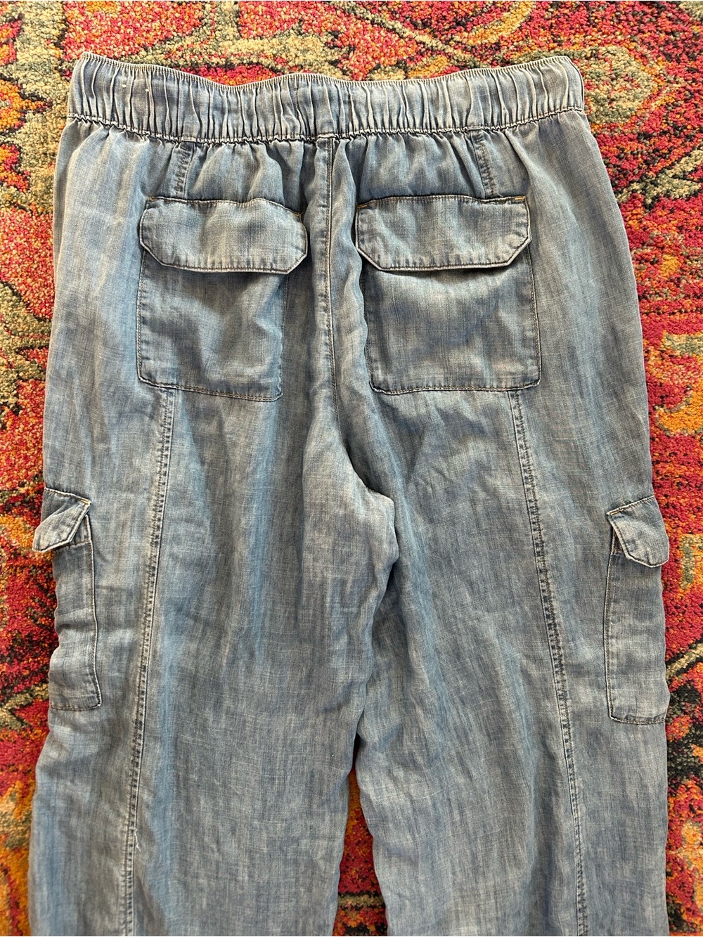 Lane Bryant | Women’s Chambray Blue High Rise Pull On Drawstring Jogger Pants 14 - Picture 7 of 16